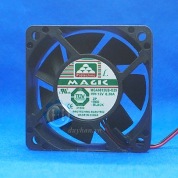 MGA6012UB-025, Quạt tản nhiệt 12VDC, 60x60x25MM, MGA6012UB-O25